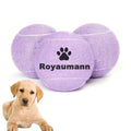 Custom logo 2.5" Diameter Eco-Friendly Squeaky Rubber Pet Dog Tennis Balls for Dogs Pet Safe Dog Toys for Exercise Training