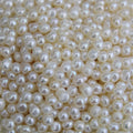 Factory Price White Color Button Freshwater Pearl 0.8mm Half Drilled Hole Loose Beads for Earrings Jewelry