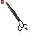 HUASIS HU47-80 Professional Grooming Cutting Straight Scissors Japan 440C 8inch High Grade Black Color Shear Sword Blade