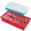 USSE Custom Reusable and BPA Free 8 Cavity Silicone  square Jumbo Large Ice Cube Tray