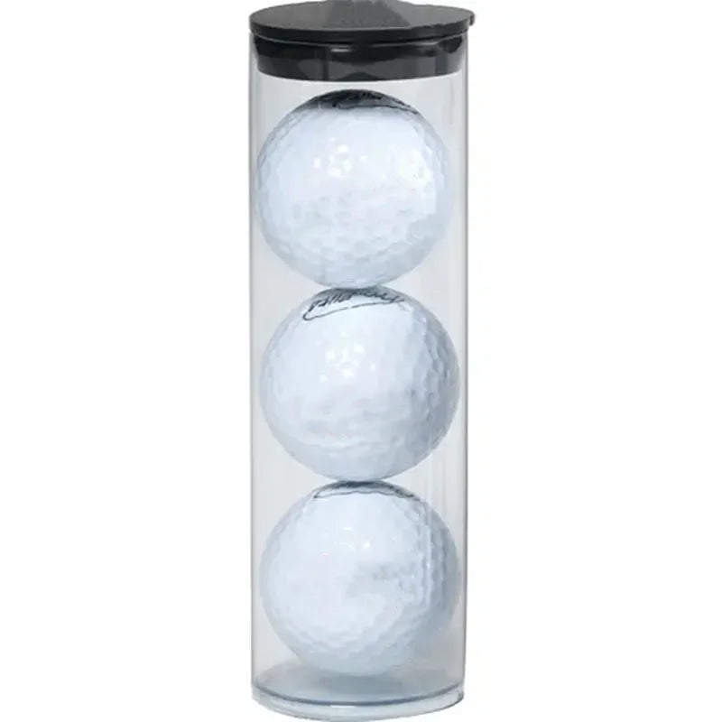 Transparent PC/PETG Golf Ball Display Storage Tube Container with Hot Stamping ID46.8mm OD48mm