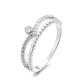 Yaeno Fine Jewelry Pure Silver 925 Simple Crown Rings Jewelry for Valentine 's Day Gift