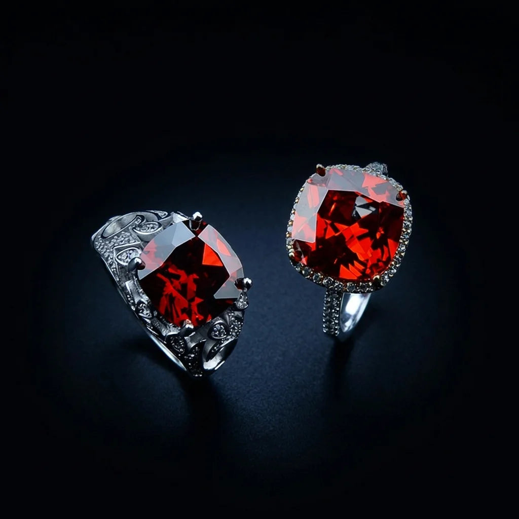 Fashion New Style 925 Sterling Silver Ring High Carbon ZIRCON Diamond Padma Color Jewelry Accessories for Wedding