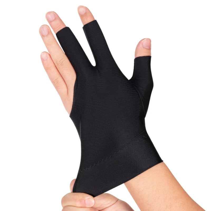 Cheap Price Custom Billiard Gloves 3 Finger Cue Shooter Pool Gloves Sport Gloves for Women & Men Both Left and Right Hand Use