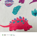 GOTS Certificated Dinosaur Design Single Jersey Organic 100% Cotton Fabric Print for Kids Pyjama