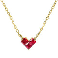 Ruyi Lab Ruby Gemstone Ring Lab Grown Ruby 18K Yellow Gold Necklace Bracelet Earring and Ring Set