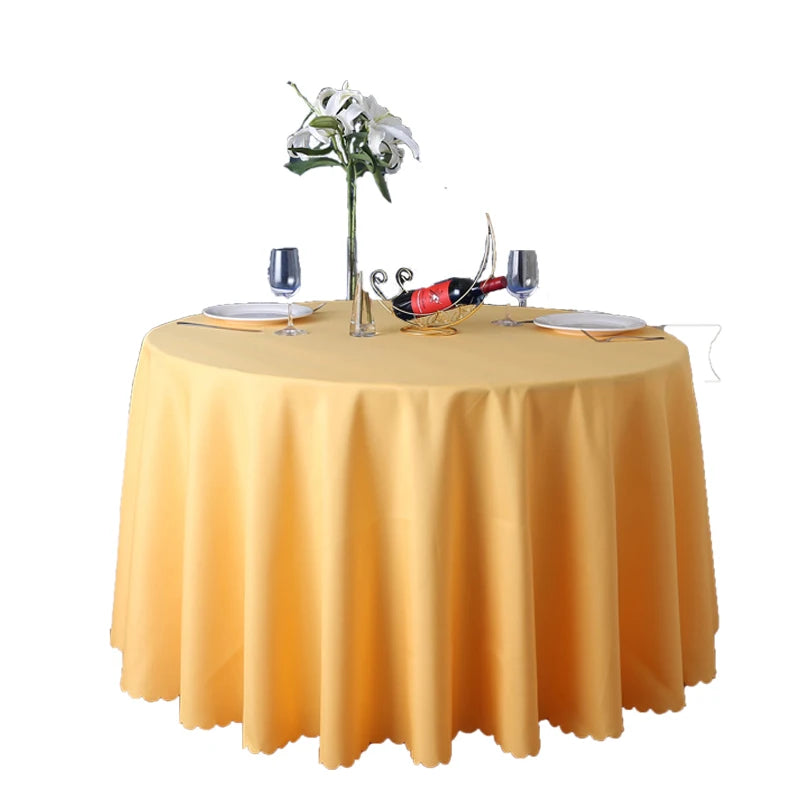 Elegant Gold Solid Color Turkish Table Cloth Luxury Fancy for Wedding Christmas Party Hotel Dining Restaurants Woven Technique