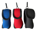 Ready to Ship Black Red Blue Golf Pouch for 2 Golf Balls and 2 Tees