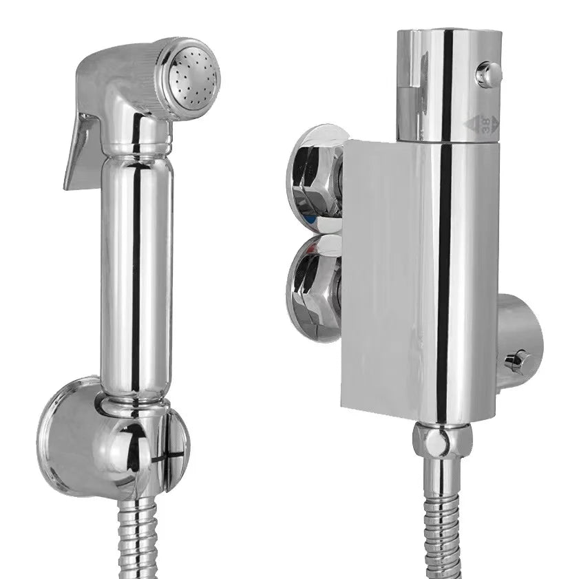 Thermostatic Bidet Shattaf Brass Wall Mounted Toilet Bidet Spray Kit