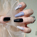 Wholesale Temooi 24Pcs ABS False Nails Elegant Medium Ballerina Press on Nails with Nail Glue French Design Packaged