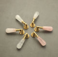 Hot sale quartz natural pink crystal handles knobs drawer cabinet pull