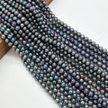 Zhuji Natural 3-10mm Freshwater Pearl Beads Blue Green Black Oval Shape Good Luster Peacock for Jewelry Making Loose Pearls