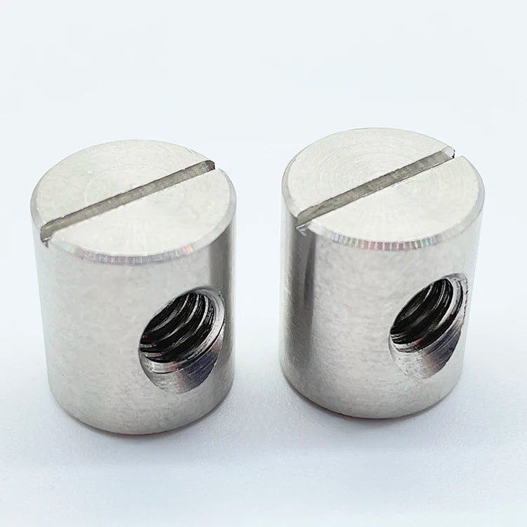 M4 M5 M6 M8 Barrel Bolts Cross Dowel Nut Slotted Fittings for Beds Crib Chairs Horizontal Hole Nut