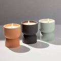 Custom Modern Ceramic Candle Holder Home Decor Cylinder Scented Luxury Matte Empty Ceramic Candle Jars