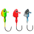 Metal Head Hook 10g 45g Fish Shaped Composite Lead Head Hook Jig Head Spinner Blade Fast Slow Fall Pitch Fishing Lure Bait