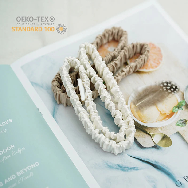 Wholesale High Quality 100% Silk 22mommen Headband Hair Accessories Silk Hair Band
