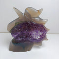Agate Druzy Unicorns Ornament Hand Carved Natural Agate Amethyst Geode Crystals Carving Crafts unicorn