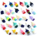 Mini Tiny Handmade Craft Tassels for Children Multi-Colors Golden Jump Ring Earring Jewelry Accessories Keychain Tassels Pendant