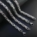 Boho Fashion Ancient Byzantium Viking Thick Stainless Steel Men Necklace Chunky Hip Hop Jewelry