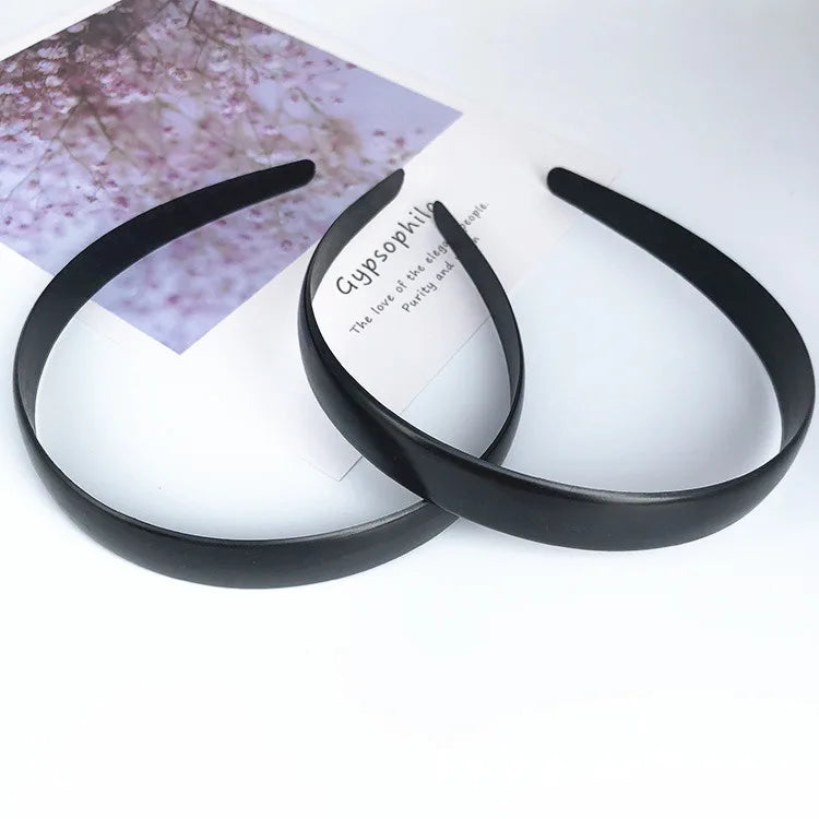 1.8CM Black White No Teeth Acrched Surface Plastic Hair Headbands for DIY Women Hair Accessories Plain Raws Hairbands