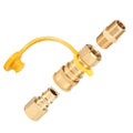 Brass NPT Natural Gas Smooth Surface Quick Connect Fittings Propane Hose Quick Disconnect Kit Gas Stove Accessories