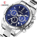 919 CHENXI 2021 New Fashion Chronograph Watch Men Wrist Stainless Steel Sport Waterproof Quartz Watches Date Display Male Clock