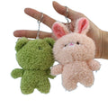 4'' Plush Toy Mini Plush Keychains Toys Stuffed Animal Toys for Crane Machines Teddy Bear Frog Rabbit Cute Kawaii Plush Keychain