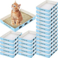 Disposable Cat Litter Box Collapsible Travel Cat Litter Tray Waterproof Coating Paper Low Entry Small Kitty Cat Litter Box