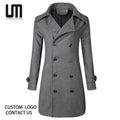 Liu Ming Wholesale Fashion Autumn Winter Men Clothing Slim Fit Long Sleeve Trendy Long Trench Coats