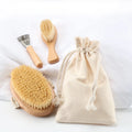 Abeis Custom Exfoliating Bath Brush & Facial Cleansing Brush Set Wood Massage Dry Body Brush Set