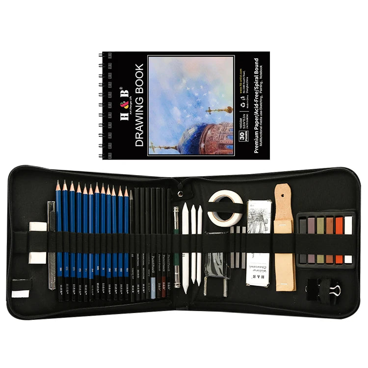 Drawing Pencils 50 Pcs Professional Sketch Pencil Set MegaBDM