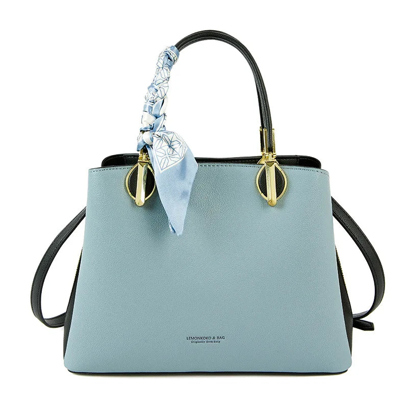Luxury Design Customized Wholesale Pu Leather Tote Bags Trendy Solid Color Handbags Crossbody Bag for Women