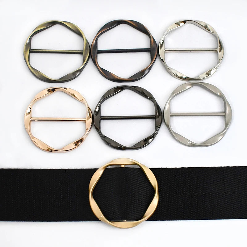 Meetee BK026 35mm Leather Handbag Hardware Accessories Keychain Hook Bag Strap Adjustable O D Ring Clip Clasp Tri-Glide Slider