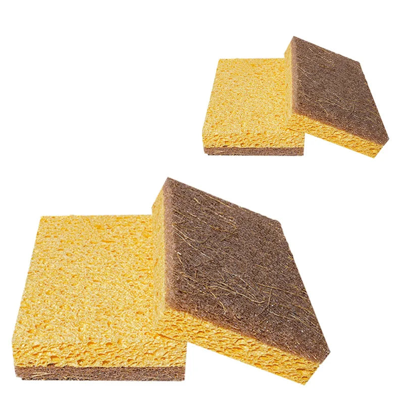Eco Friendly Kitchen Cleaning Coconut Sisal Fiber Cellulose Sponge Dish Scouring Pads Kitchen  Household Dish Cleaning Scrub