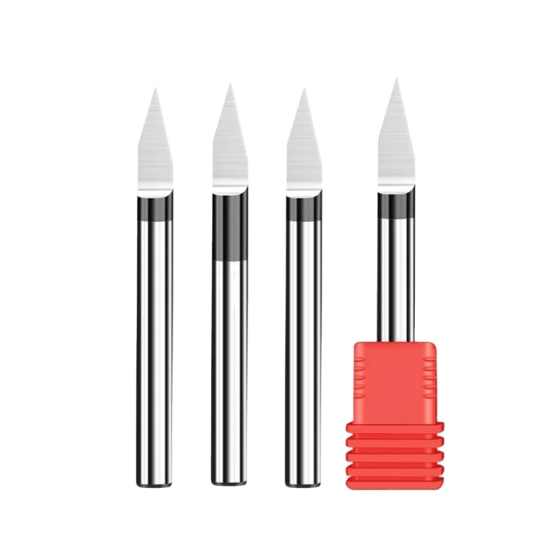 V-shaped Coated AlTin Engraving End Mill Router Bits Woodworking Metal Letter Drill Bit 4mm High Precision OEM 60HRC Carbide