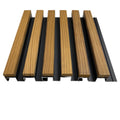 Hotel-Grade Carbonized Wood Slat Wall Panels Aluminum Backing Waterproof Wooden Slat Panel for Outdoor Decorative Sound