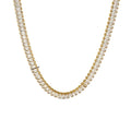 Fashion Tennis Chain Jewelry Luxury Zircon Stone Stainless Steel Full Zircon CZ Choker Necklace Collar De Acero Inoxidable