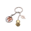 Factory Wholesale Custom Keychain Mother's Day Charm Keychain Sublimation Rose Metal Keychains