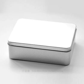 188x136x70mm Large Food Grade Card Storage Cookie Electronics Packaging Tin Gift Boxes Tinplate Silver in Stock or Customized