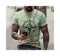 Vintage T-Shirt for Men Customizable Designer Sublimation Printed Pattern-Manufacturers' Collection
