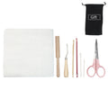 8 PCS 25*25*3cm Blank Rug Hooking Mesh Canvas Kit with Latch Hook Tools Pink Scissor Latch Hook Rug Tapestry DIY