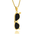 G3898 Wholesale Trendy Titanium Steel Hip Hop Sunglasses Pendant Necklace Unique Simple Design for Men Fashion