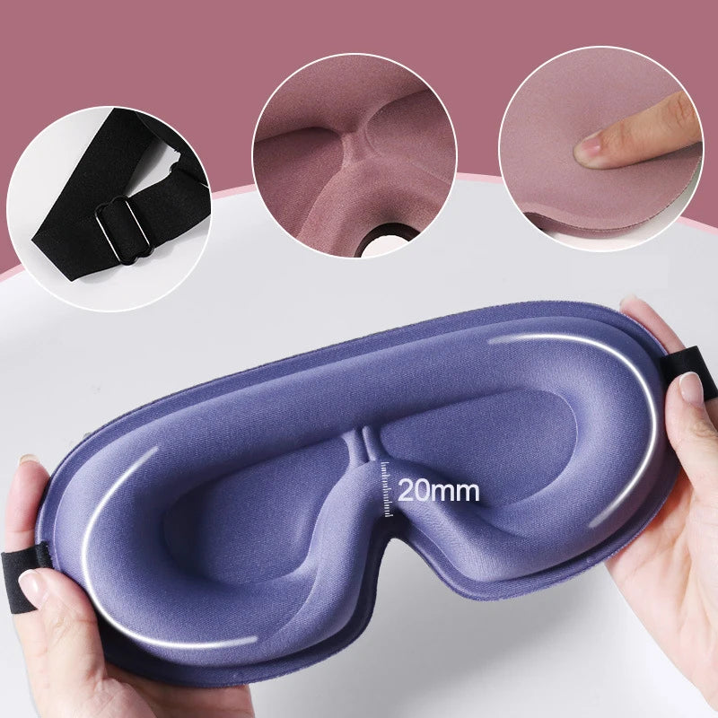 Custom Private logo Luxury 3d Eye Mask Blindfold Night Sleeping Eye Mask Wholesale Premium Memory Foam 3d Sleep Eye Mask