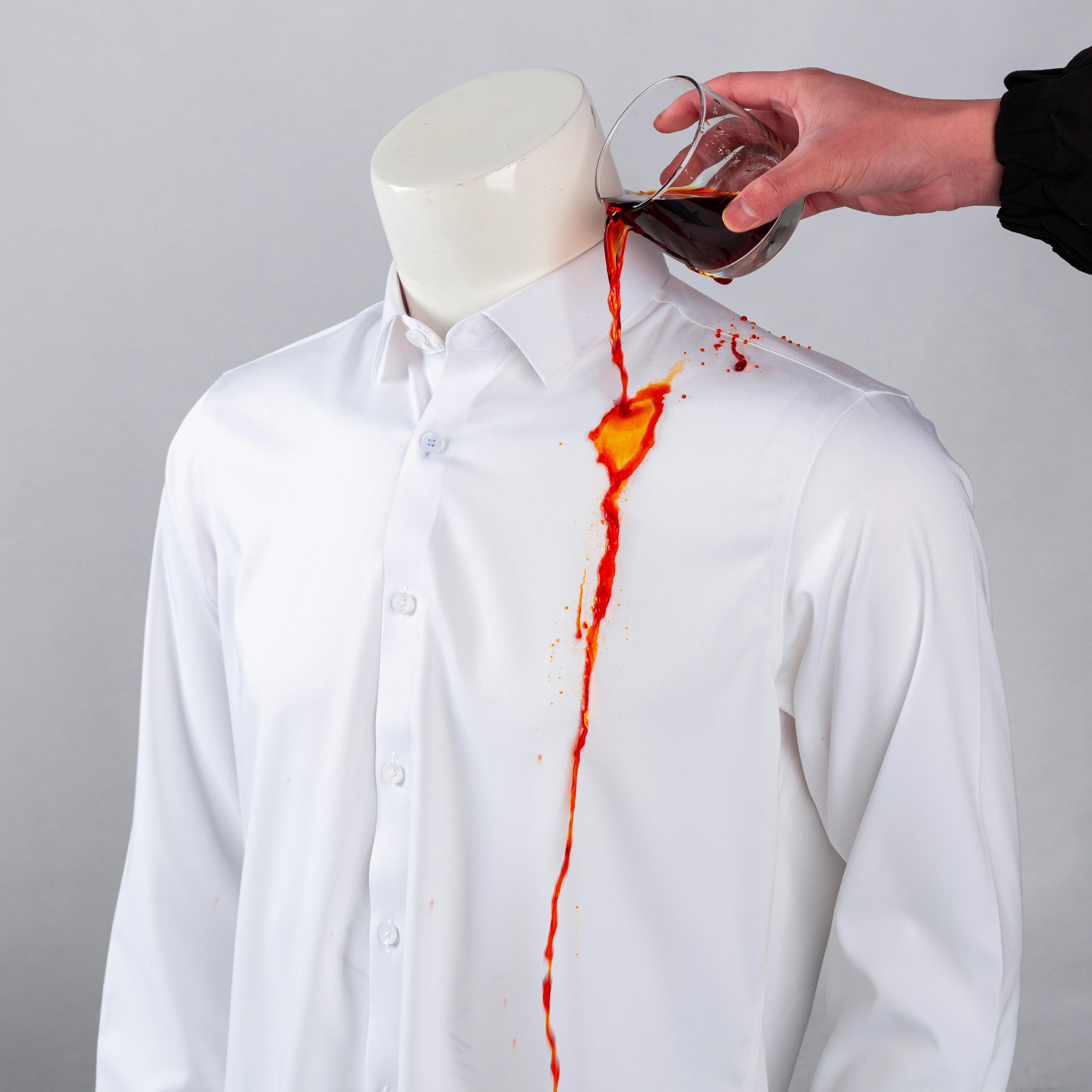 Men's Shirt Seamless Three-proof Technology Shirt Long and Short Sleeves Dress Shirt for Men