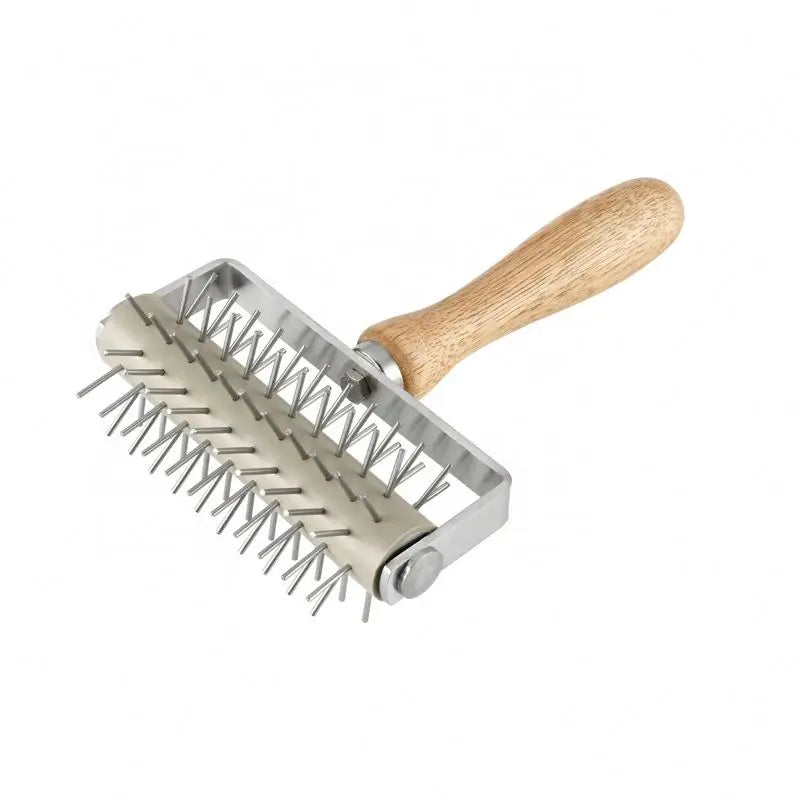 Stainless Steel Pizza Dough Docker Food Contact Safe Needle Roller Pizza Puncher  Bread Pin Pizza Wheel