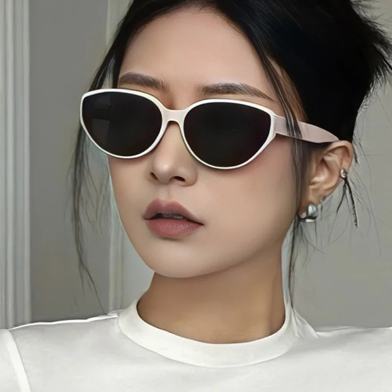 Unisex Cat Eye Sunglasses 2024 New Fashion Small Frame Glasses PC Lenses UV400 Sunglasses for Men and Women