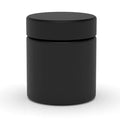 Custom Painted 2oz 3oz 3.5g 4oz 5oz Child Resistant Matte Black UV Jar Flower Packaging Glass Jar with Black Plastic Screw Lid