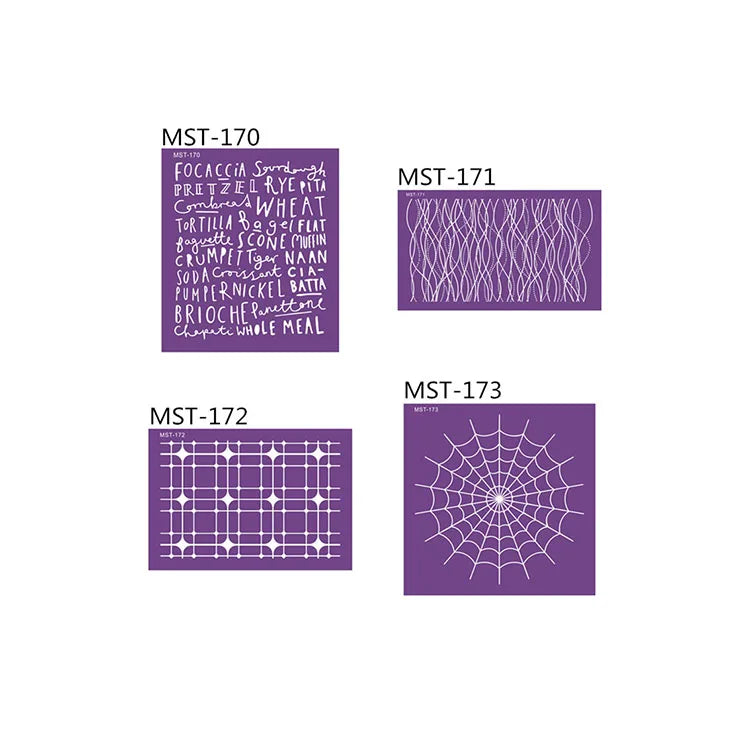 New Arrival Purple Lace Pattern Cake Spray Mesh Stencil Food Grade Baking Accessories for Cake Decorating