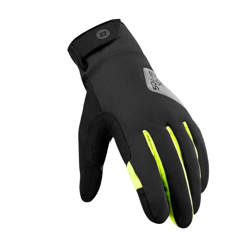 ROCKBROS Cycling Gloves Men Sports Anti slip Full Finger Warm Men Cycling Racing Motorcycle Winter Gloves