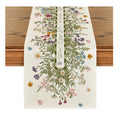 Economically Priced Rectangle Linen Table Runner Custom Logo Printed Knitted Techniques for Dining Party Decorative Cheap Option